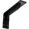Ekena Millwork Embrey Steel Bracket, Powder Coated Black 2"W x 10"D x 4 3/4"H BKTM02X10X04EBPBL - alternate 1
